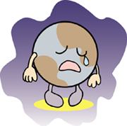 イラスト:かなしむ地球