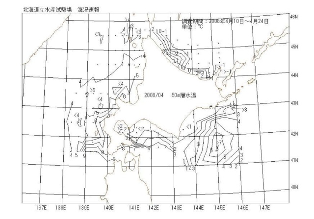50メートル層水温の図