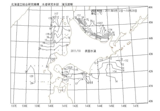 表面水温の図