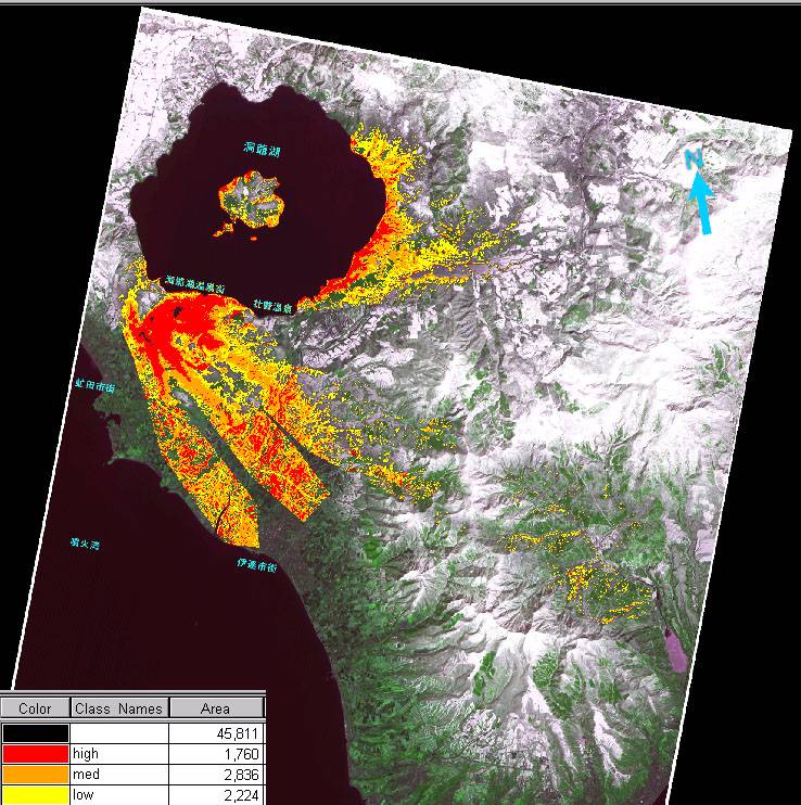 画像2の3 反射輝度値を使用した画像分類