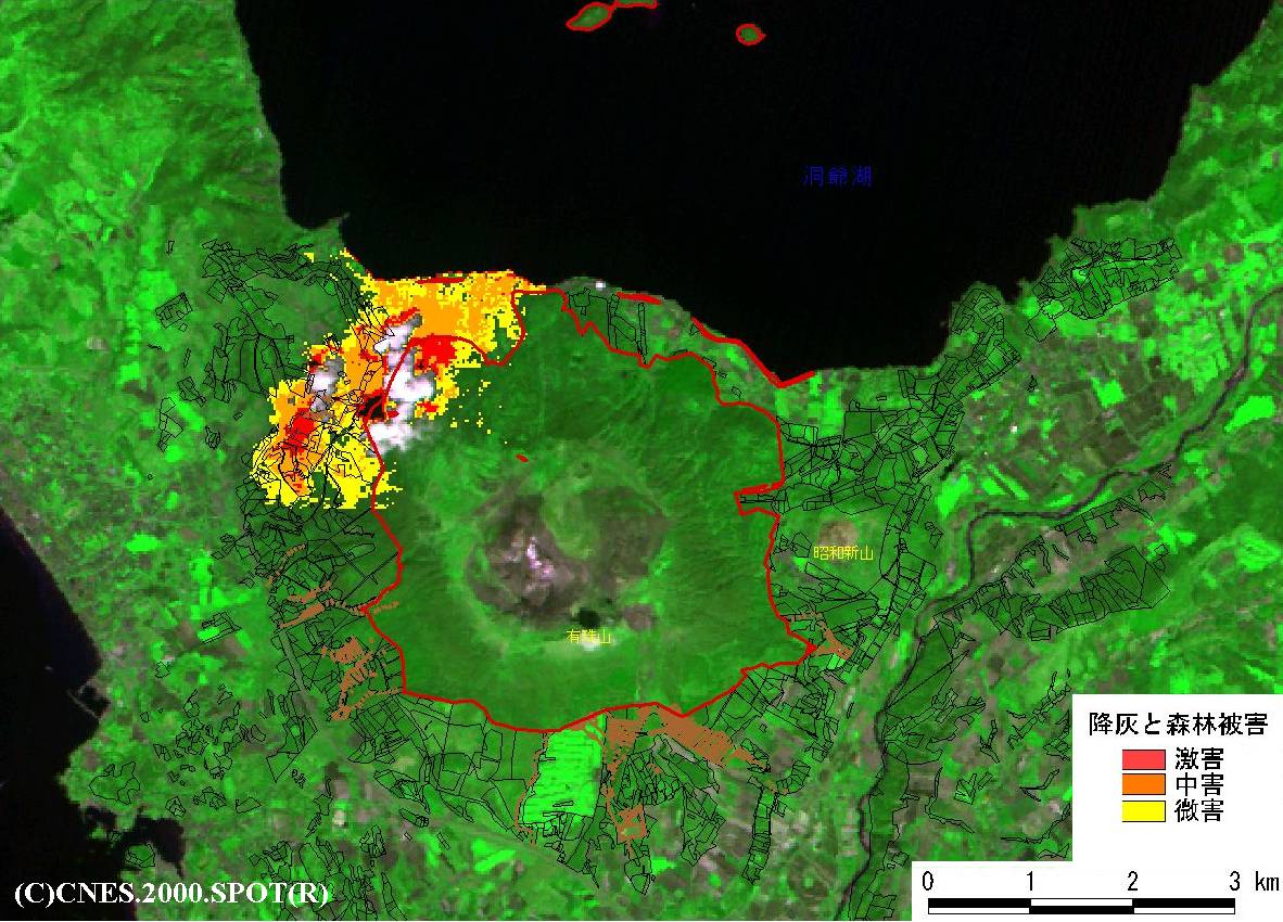 画像3の1b 反射輝度値を加味した被害区分すいていず