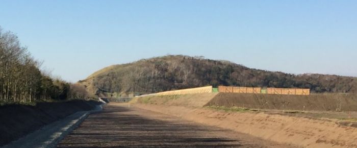 写真2　白糠町での堀と盛土の造成例